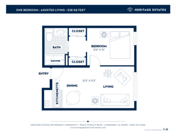 Floorplan of Heritage Estates, Assisted Living, Livermore, CA 1