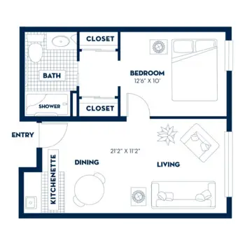 Floorplan of Heritage Estates, Assisted Living, Livermore, CA 2