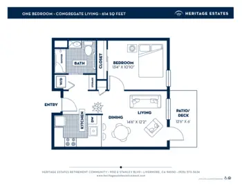 Floorplan of Heritage Estates, Assisted Living, Livermore, CA 5