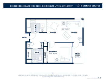 Floorplan of Heritage Estates, Assisted Living, Livermore, CA 7