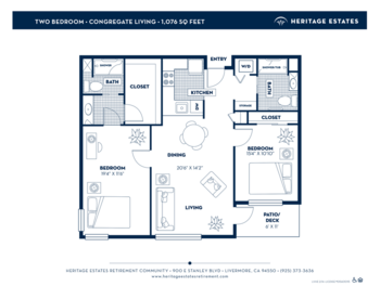 Floorplan of Heritage Estates, Assisted Living, Livermore, CA 9