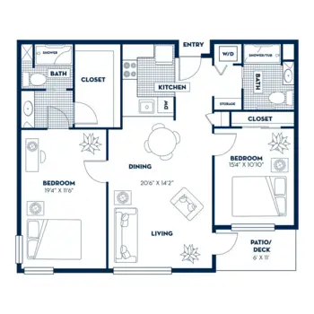 Floorplan of Heritage Estates, Assisted Living, Livermore, CA 10