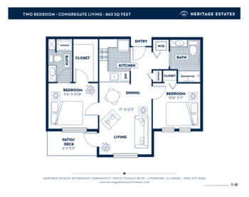 Floorplan of Heritage Estates, Assisted Living, Livermore, CA 11