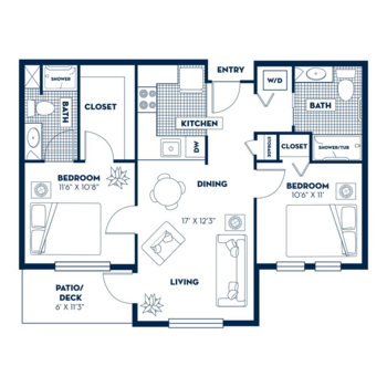 Floorplan of Heritage Estates, Assisted Living, Livermore, CA 12