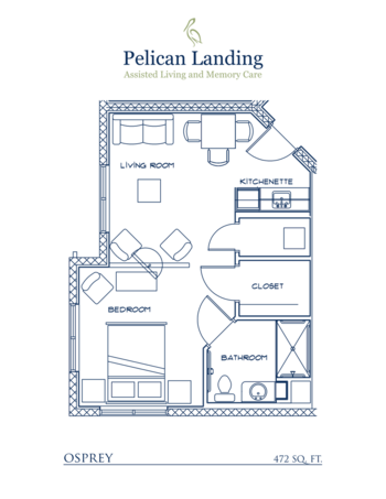 Floorplan of Pelican Landing Assisted Living and Memory Care, Assisted Living, Memory Care, Sebastian, FL 3