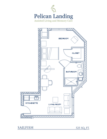 Floorplan of Pelican Landing Assisted Living and Memory Care, Assisted Living, Memory Care, Sebastian, FL 5