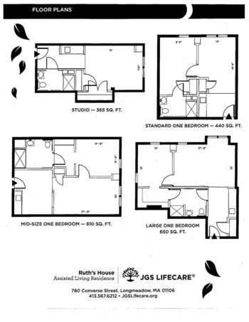 Floorplan of Ruth's House, Assisted Living, Longmeadow, MA 1