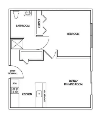 Floorplan of The Lodge at Ardmore Village, Assisted Living, Ardmore, OK 1