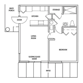 Floorplan of The Lodge at Ardmore Village, Assisted Living, Ardmore, OK 2