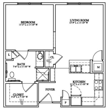 Floorplan of Village Park Peachtree Corners, Assisted Living, Peachtree Corners, GA 11