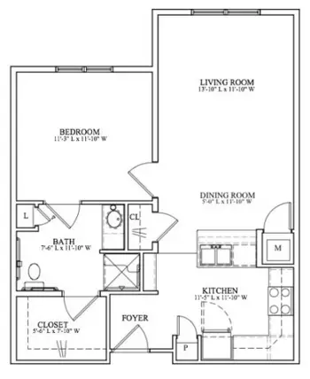 Floorplan of Village Park Peachtree Corners, Assisted Living, Peachtree Corners, GA 14
