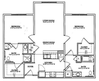 Floorplan of Village Park Peachtree Corners, Assisted Living, Peachtree Corners, GA 15