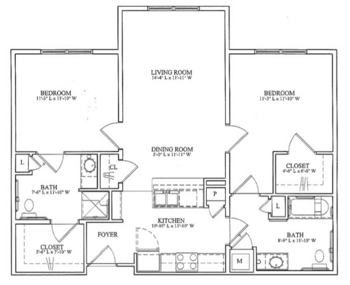 Floorplan of Village Park Peachtree Corners, Assisted Living, Peachtree Corners, GA 16