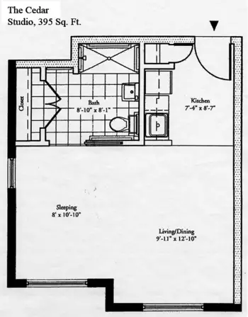 Floorplan of Aspen Ridge Lodge, Assisted Living, Los Alamos, NM 2