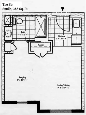 Floorplan of Aspen Ridge Lodge, Assisted Living, Los Alamos, NM 4