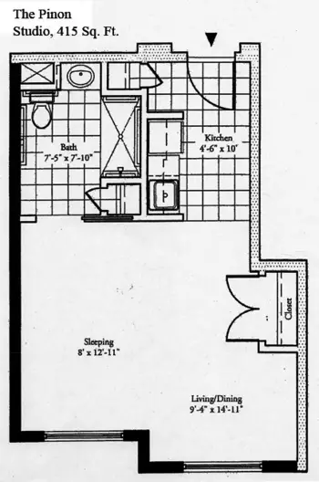Floorplan of Aspen Ridge Lodge, Assisted Living, Los Alamos, NM 6