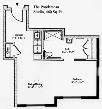 Floorplan of Aspen Ridge Lodge, Assisted Living, Los Alamos, NM 7