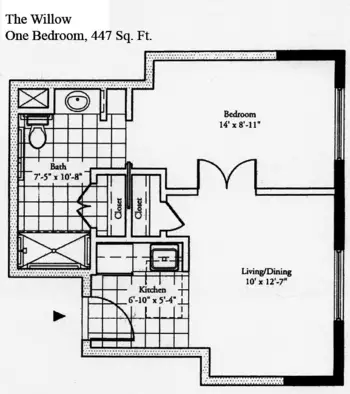 Floorplan of Aspen Ridge Lodge, Assisted Living, Los Alamos, NM 8