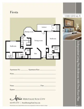 Floorplan of Atria Heritage Sun City, Assisted Living, Sun City, AZ 7