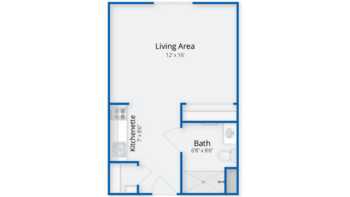 Floorplan of Benchmark Senior Living at Hamden, Assisted Living, Hamden, CT 1
