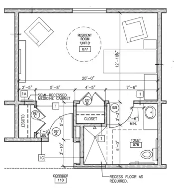 Floorplan of Boulder Creek, Assisted Living, Memory Care, Marshall, MN 2