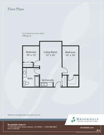 Floorplan of Brookdale Auburn, Assisted Living, Auburn, CA 2