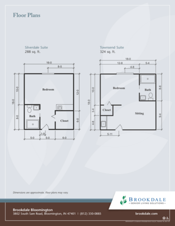 Floorplan of Brookdale Bloomington, Assisted Living, Bloomington, IN 1