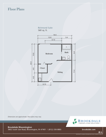 Floorplan of Brookdale Bloomington, Assisted Living, Bloomington, IN 2