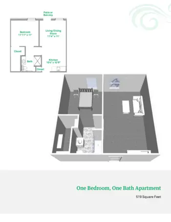Floorplan of Forest Hills Commons, Assisted Living, Louisville, KY 2