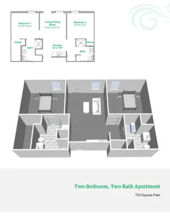 Floorplan of Forest Hills Commons, Assisted Living, Louisville, KY 8