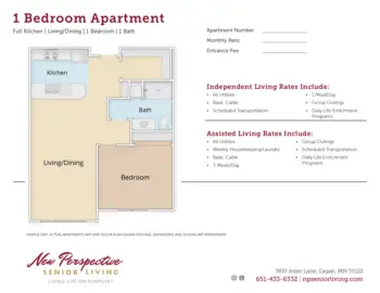Floorplan of New Perspective Eagan, Assisted Living, Memory Care, Eagan, MN 1
