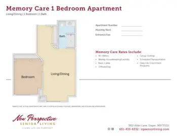 Floorplan of New Perspective Eagan, Assisted Living, Memory Care, Eagan, MN 3