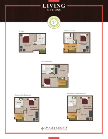 Floorplan of Oakley Courts, Assisted Living, Freeport, IL 1