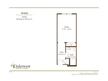 Floorplan of Oakmont of Whittier, Assisted Living, Whittier, CA 1