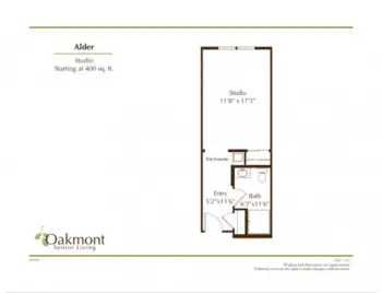 Floorplan of Oakmont of Whittier, Assisted Living, Whittier, CA 3