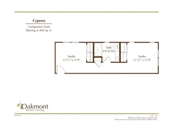 Floorplan of Oakmont of Whittier, Assisted Living, Whittier, CA 4