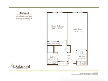 Floorplan of Oakmont of Whittier, Assisted Living, Whittier, CA 12