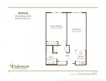 Floorplan of Oakmont of Whittier, Assisted Living, Whittier, CA 13