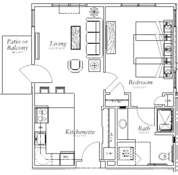 Floorplan of Parkview Gardens, Assisted Living, Racine, WI 3