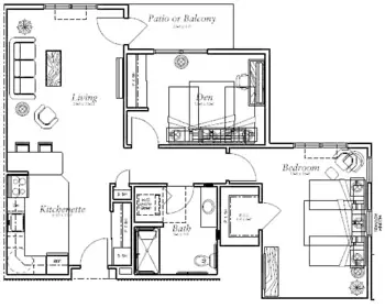 Floorplan of Parkview Gardens, Assisted Living, Racine, WI 4