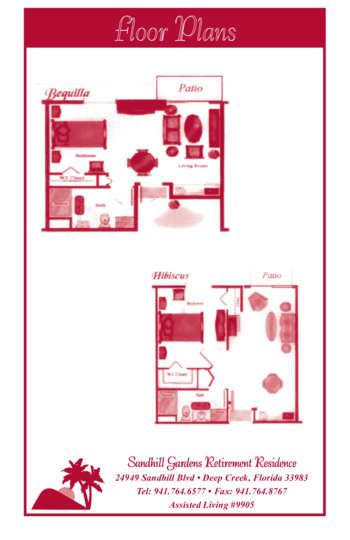Floorplan of Sandhill Gardens Retirement Residence, Assisted Living, Punta Gorda, FL 2