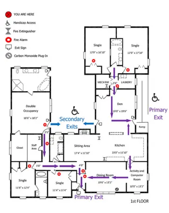 Floorplan of Senior Retreat, Assisted Living, Charlotte, NC 1