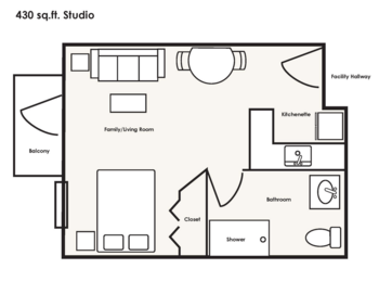 Floorplan of Shelbourne Personal Care, Assisted Living, Butler, PA 2
