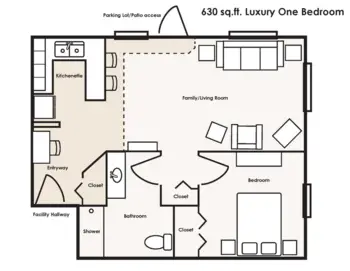Floorplan of Shelbourne Personal Care, Assisted Living, Butler, PA 4