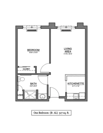 Floorplan of The Fountains Senior Living of West County, Assisted Living, Memory Care, Ellisville, MO 3