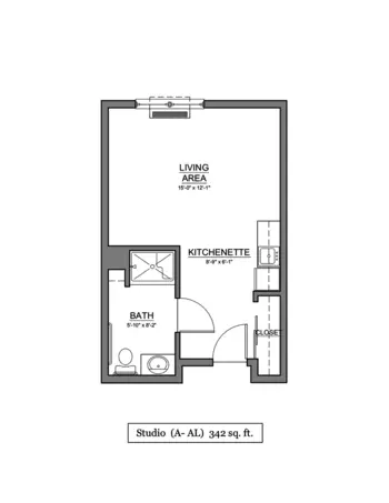 Floorplan of The Fountains Senior Living of West County, Assisted Living, Memory Care, Ellisville, MO 4