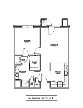 Floorplan of The Fountains Senior Living of West County, Assisted Living, Memory Care, Ellisville, MO 6
