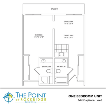 Floorplan of The Point at Rockridge, Assisted Living, Oakland, CA 1