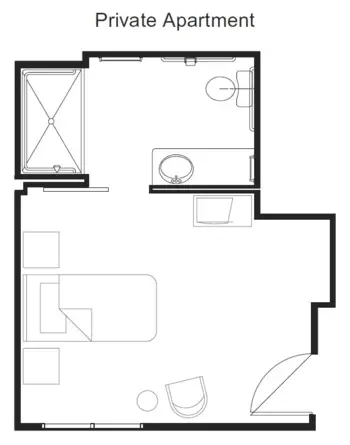 Floorplan of Timberwood Court, Assisted Living, Albany, OR 1