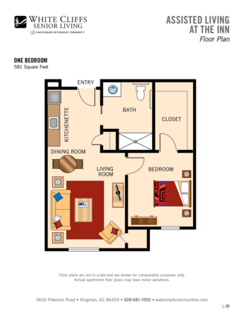 Floorplan of White Cliffs Senior Living, Assisted Living, Kingman, AZ 2